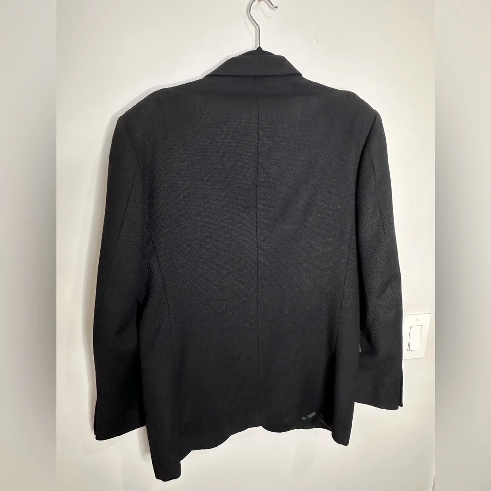 Homme Coture Men's Classic Line Super Lamb premium Black Blazer Made in Italy